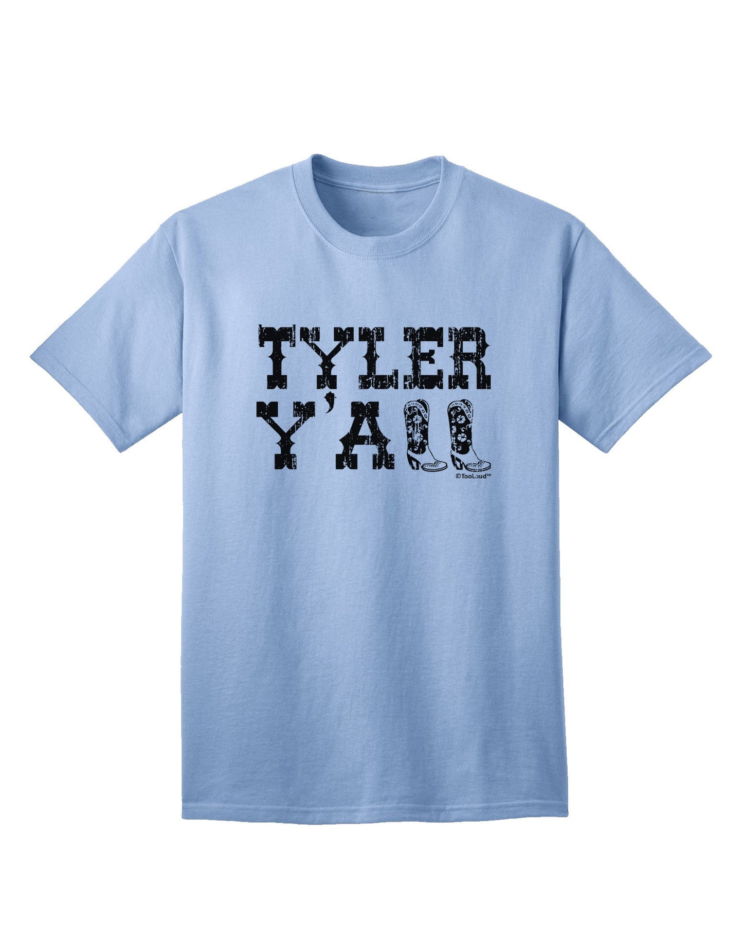 Tyler Y'all - Southwestern Style Adult T-Shirt-Mens T-Shirt-TooLoud-Light-Blue-Small-Davson Sales