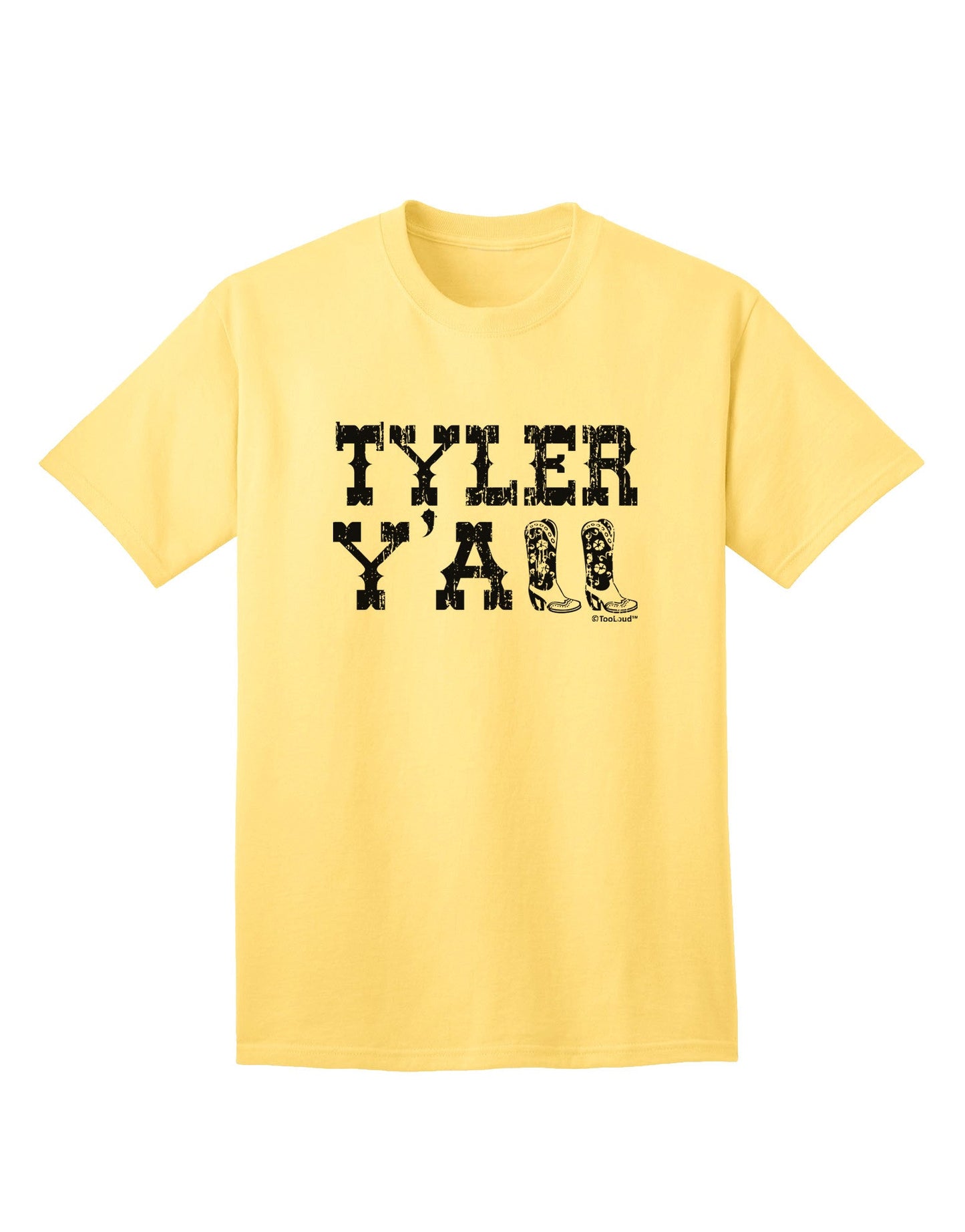 Tyler Y'all - Southwestern Style Adult T-Shirt-Mens T-Shirt-TooLoud-Yellow-Small-Davson Sales