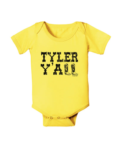 Tyler Y'all - Southwestern Style Baby Romper Bodysuit-Baby Romper-TooLoud-Yellow-06-Months-Davson Sales