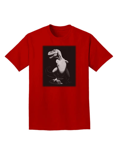 Tyrannosaurus Rex Design - Grayscale Adult Dark T-Shirt by TooLoud-Mens T-Shirt-TooLoud-Red-Small-Davson Sales