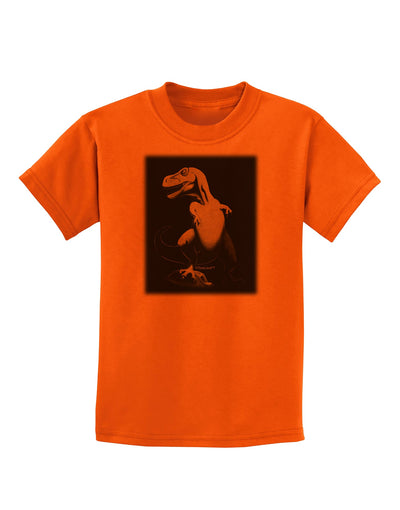 Tyrannosaurus Rex Design - Grayscale Childrens T-Shirt by TooLoud-Childrens T-Shirt-TooLoud-Orange-X-Small-Davson Sales