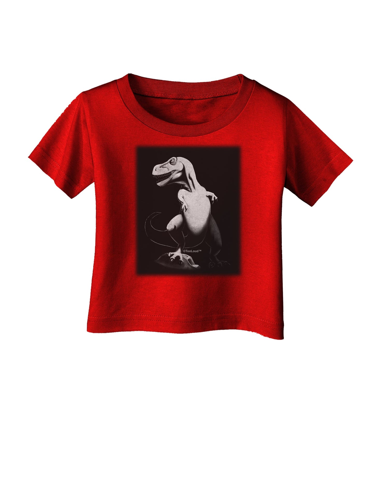 Tyrannosaurus Rex Design - Grayscale Infant T-Shirt Dark by TooLoud-Infant T-Shirt-TooLoud-Red-06-Months-Davson Sales