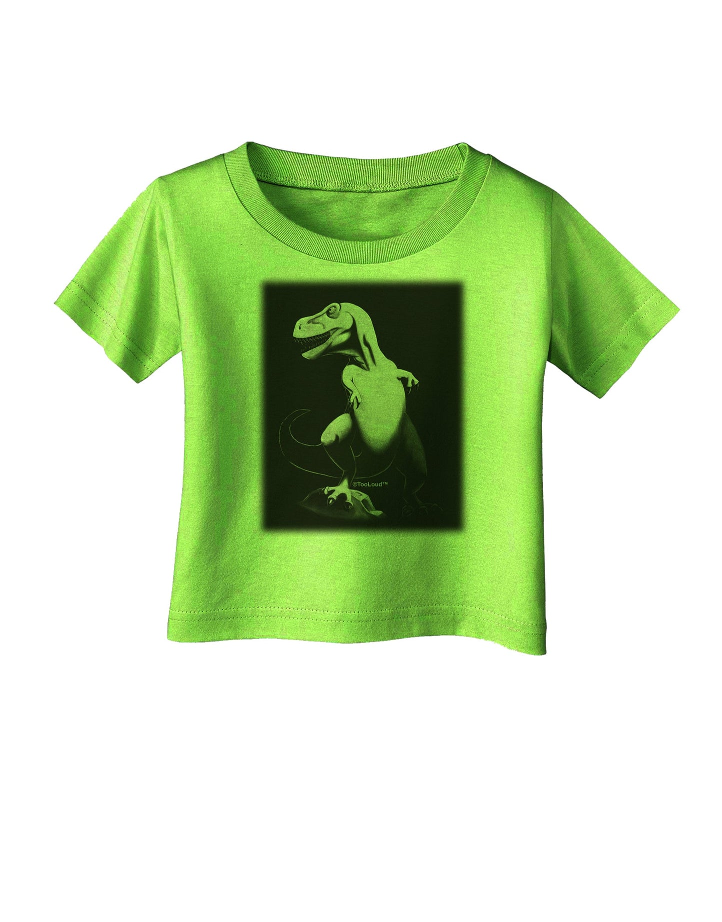 Tyrannosaurus Rex Design - Grayscale Infant T-Shirt by TooLoud-Infant T-Shirt-TooLoud-Lime-Green-06-Months-Davson Sales