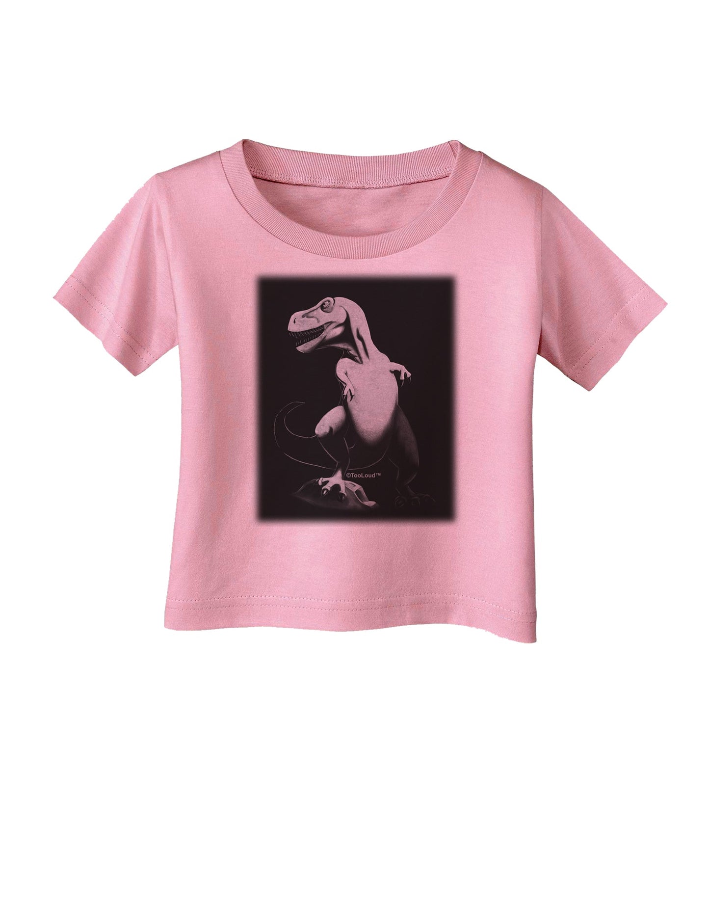 Tyrannosaurus Rex Design - Grayscale Infant T-Shirt by TooLoud-Infant T-Shirt-TooLoud-Candy-Pink-06-Months-Davson Sales