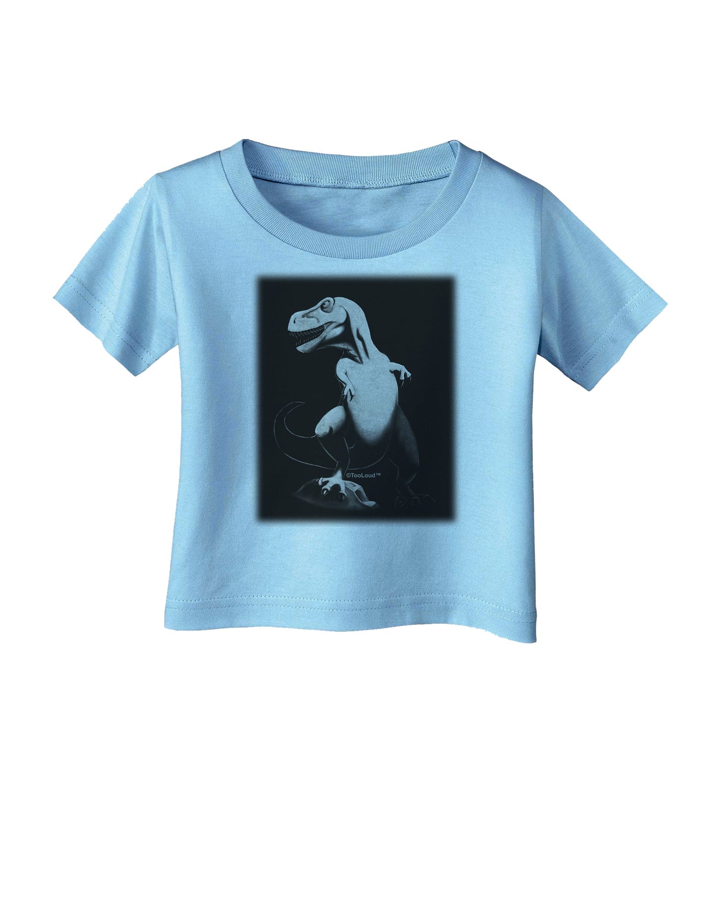 Tyrannosaurus Rex Design - Grayscale Infant T-Shirt by TooLoud-Infant T-Shirt-TooLoud-Aquatic-Blue-06-Months-Davson Sales