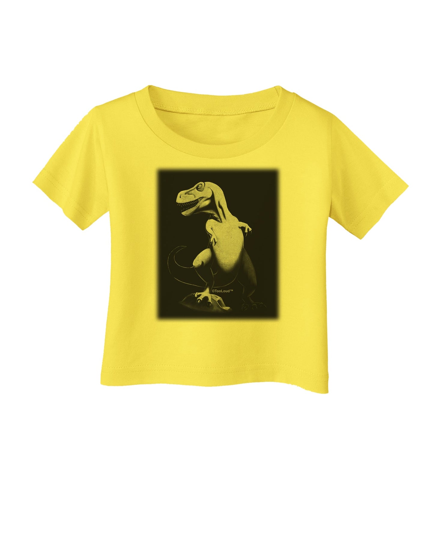 Tyrannosaurus Rex Design - Grayscale Infant T-Shirt by TooLoud-Infant T-Shirt-TooLoud-Yellow-06-Months-Davson Sales