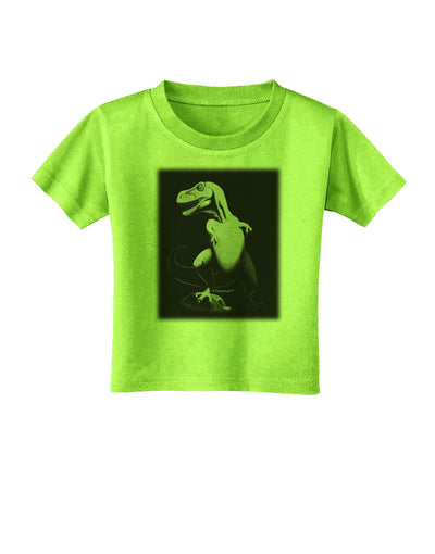 Tyrannosaurus Rex Design - Grayscale Toddler T-Shirt by TooLoud-Toddler T-Shirt-TooLoud-Lime-Green-2T-Davson Sales