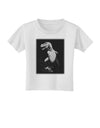 Tyrannosaurus Rex Design - Grayscale Toddler T-Shirt by TooLoud-Toddler T-Shirt-TooLoud-White-2T-Davson Sales