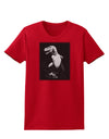 Tyrannosaurus Rex Design - Grayscale Womens Dark T-Shirt by TooLoud-Womens T-Shirt-TooLoud-Red-X-Small-Davson Sales