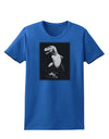 Tyrannosaurus Rex Design - Grayscale Womens Dark T-Shirt by TooLoud-Womens T-Shirt-TooLoud-Royal-Blue-X-Small-Davson Sales