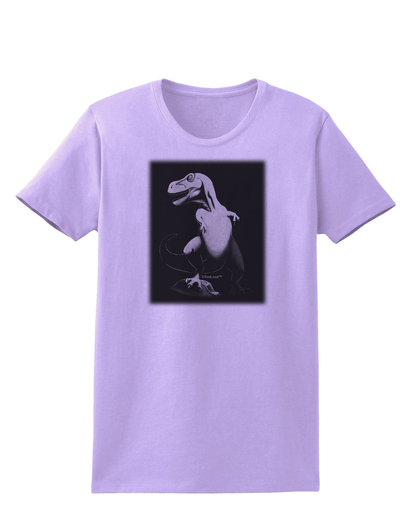 Tyrannosaurus Rex Design - Grayscale Womens T-Shirt by TooLoud-Womens T-Shirt-TooLoud-Lavender-X-Small-Davson Sales