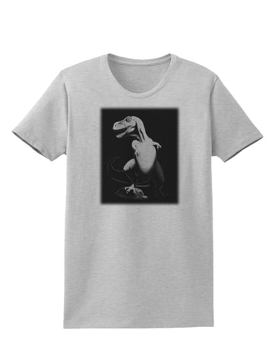 Tyrannosaurus Rex Design - Grayscale Womens T-Shirt by TooLoud-Womens T-Shirt-TooLoud-AshGray-X-Small-Davson Sales