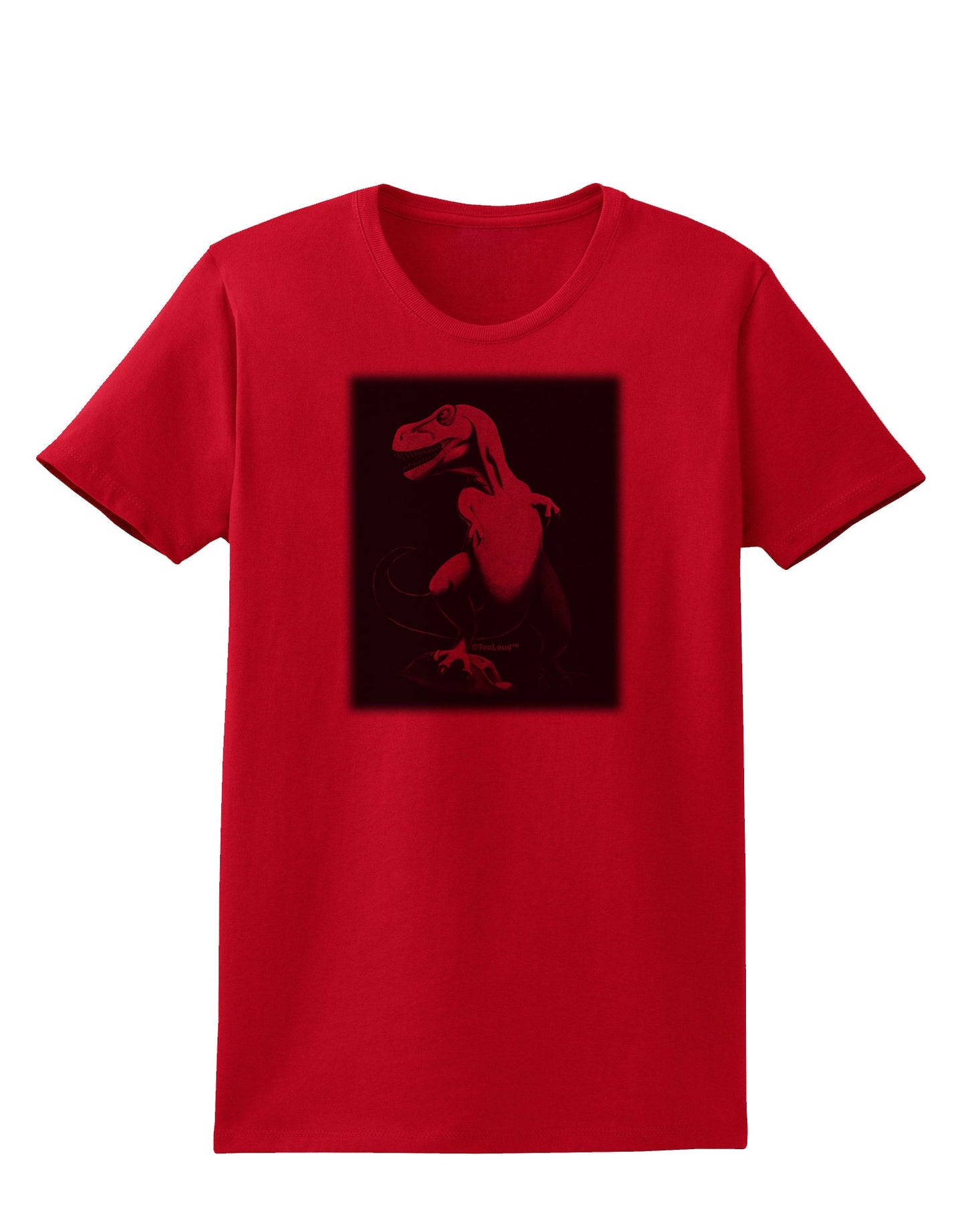 Tyrannosaurus Rex Design - Grayscale Womens T-Shirt by TooLoud-Womens T-Shirt-TooLoud-Red-X-Small-Davson Sales