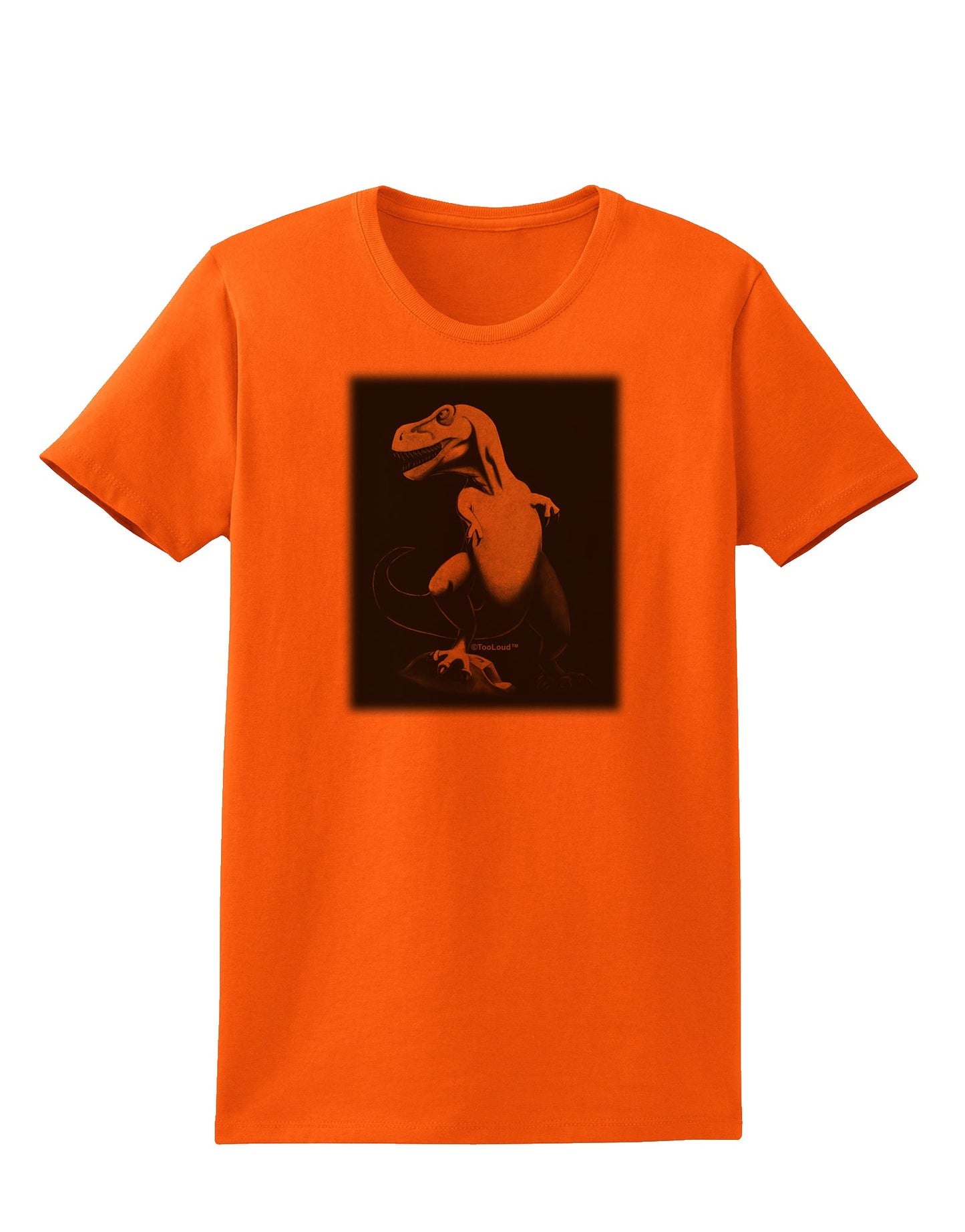 Tyrannosaurus Rex Design - Grayscale Womens T-Shirt by TooLoud-Womens T-Shirt-TooLoud-Orange-X-Small-Davson Sales