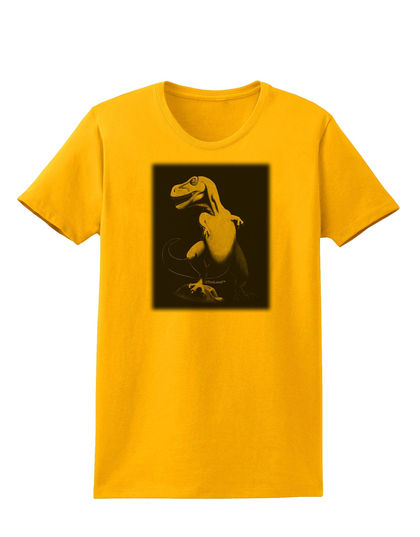 Tyrannosaurus Rex Design - Grayscale Womens T-Shirt by TooLoud-Womens T-Shirt-TooLoud-Gold-X-Small-Davson Sales