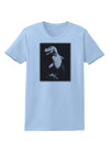 Tyrannosaurus Rex Design - Grayscale Womens T-Shirt by TooLoud-Womens T-Shirt-TooLoud-Light-Blue-X-Small-Davson Sales