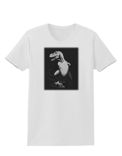 Tyrannosaurus Rex Design - Grayscale Womens T-Shirt by TooLoud-Womens T-Shirt-TooLoud-White-X-Small-Davson Sales