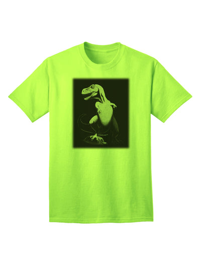 Tyrannosaurus Rex Design - Sophisticated Grayscale Adult T-Shirt by TooLoud-Mens T-shirts-TooLoud-Neon-Green-Small-Davson Sales