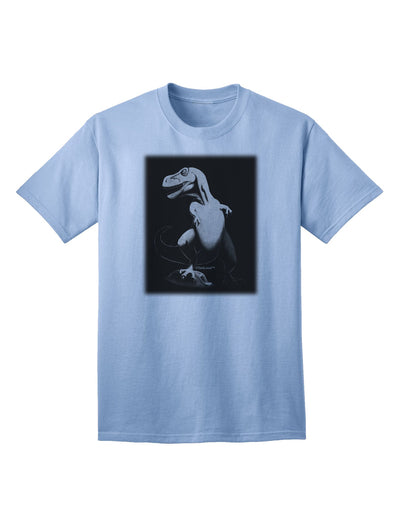 Tyrannosaurus Rex Design - Sophisticated Grayscale Adult T-Shirt by TooLoud-Mens T-shirts-TooLoud-Light-Blue-Small-Davson Sales