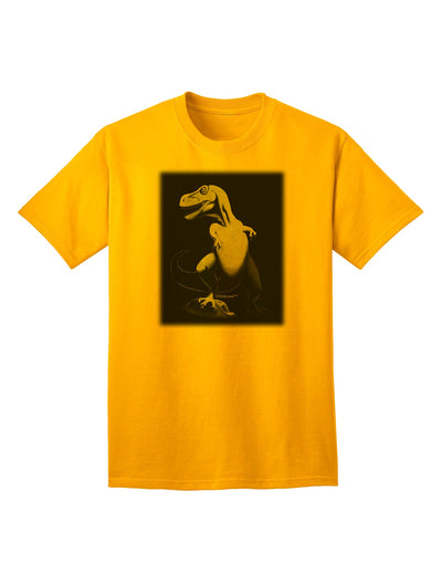 Tyrannosaurus Rex Design - Sophisticated Grayscale Adult T-Shirt by TooLoud-Mens T-shirts-TooLoud-Gold-Small-Davson Sales