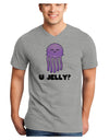 U Jelly Cute Jellyfish Adult V-Neck T-shirt by TooLoud-Mens V-Neck T-Shirt-TooLoud-HeatherGray-Small-Davson Sales