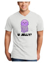 U Jelly Cute Jellyfish Adult V-Neck T-shirt by TooLoud-Mens V-Neck T-Shirt-TooLoud-White-Small-Davson Sales