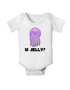 U Jelly Cute Jellyfish Baby Romper Bodysuit by TooLoud-Baby Romper-TooLoud-White-06-Months-Davson Sales