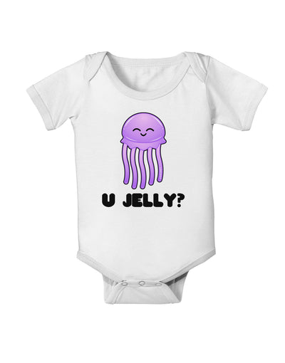 U Jelly Cute Jellyfish Baby Romper Bodysuit by TooLoud-Baby Romper-TooLoud-White-06-Months-Davson Sales