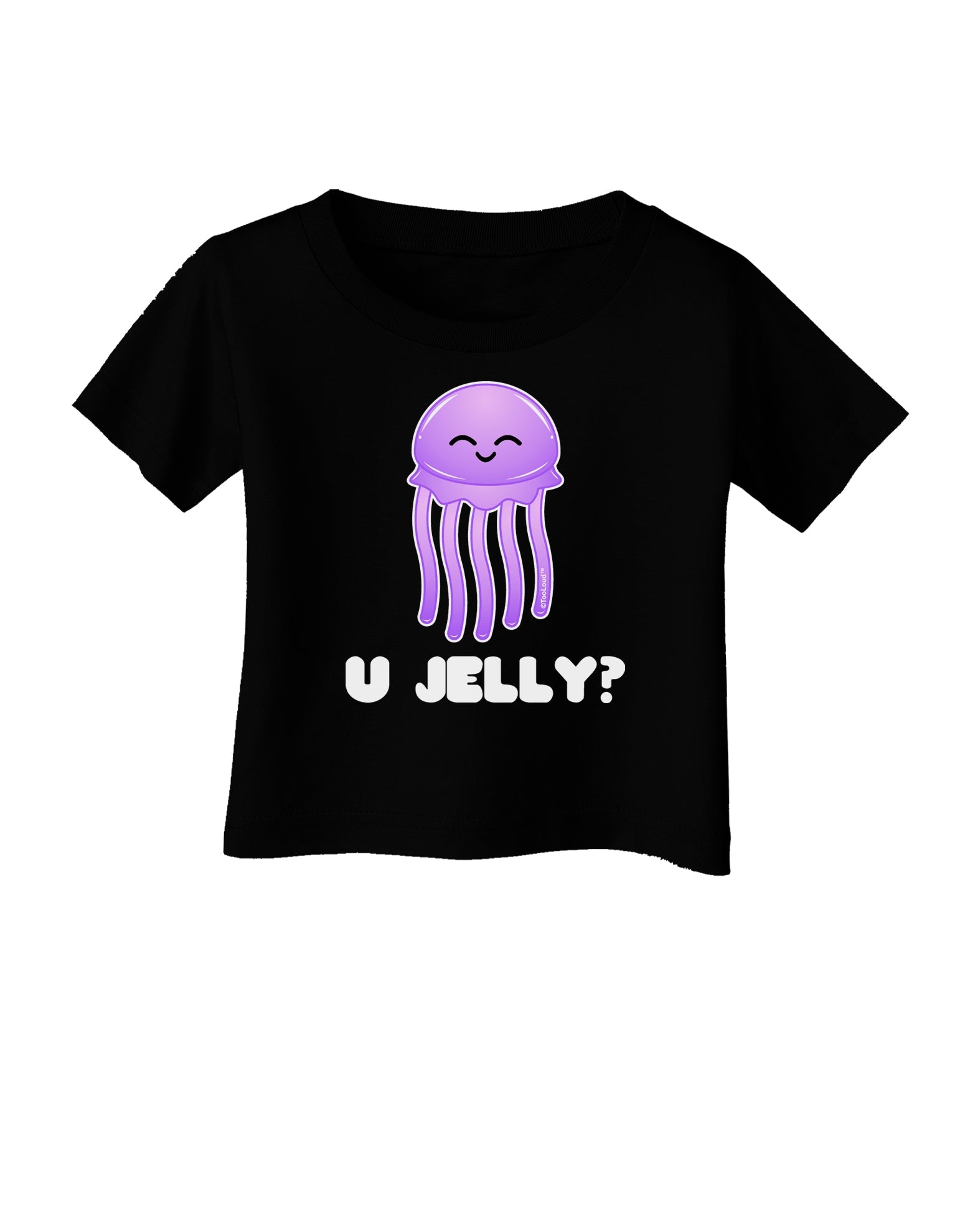U Jelly Cute Jellyfish Infant T-Shirt Dark by TooLoud-Infant T-Shirt-TooLoud-Black-06-Months-Davson Sales