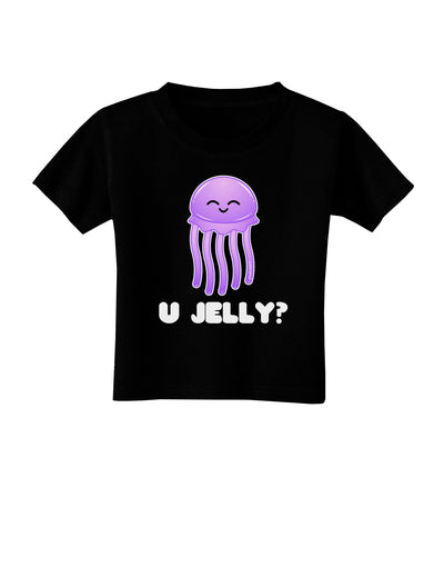 U Jelly Cute Jellyfish Toddler T-Shirt Dark by TooLoud-Toddler T-Shirt-TooLoud-Black-2T-Davson Sales