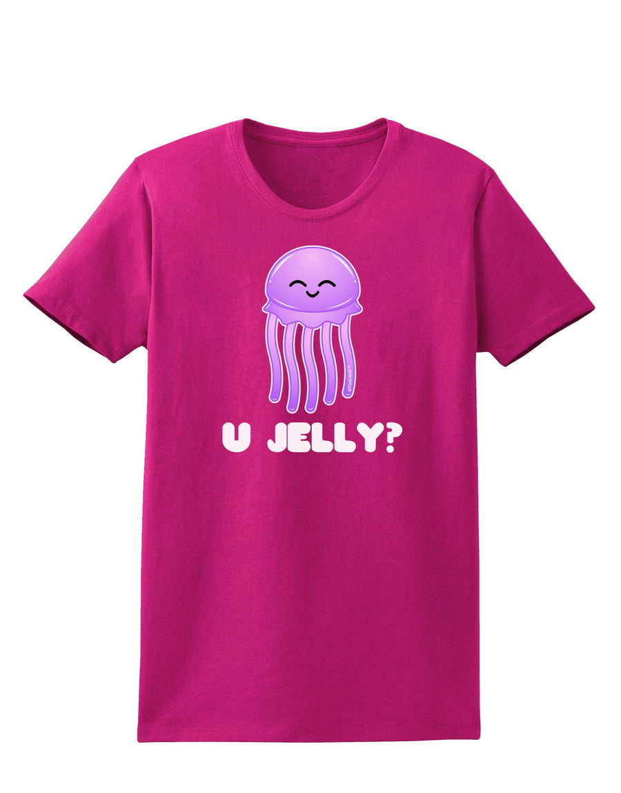 U Jelly Cute Jellyfish Womens Dark T-Shirt by TooLoud-Womens T-Shirt-TooLoud-Black-X-Small-Davson Sales