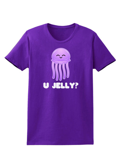 U Jelly Cute Jellyfish Womens Dark T-Shirt by TooLoud-Womens T-Shirt-TooLoud-Purple-X-Small-Davson Sales