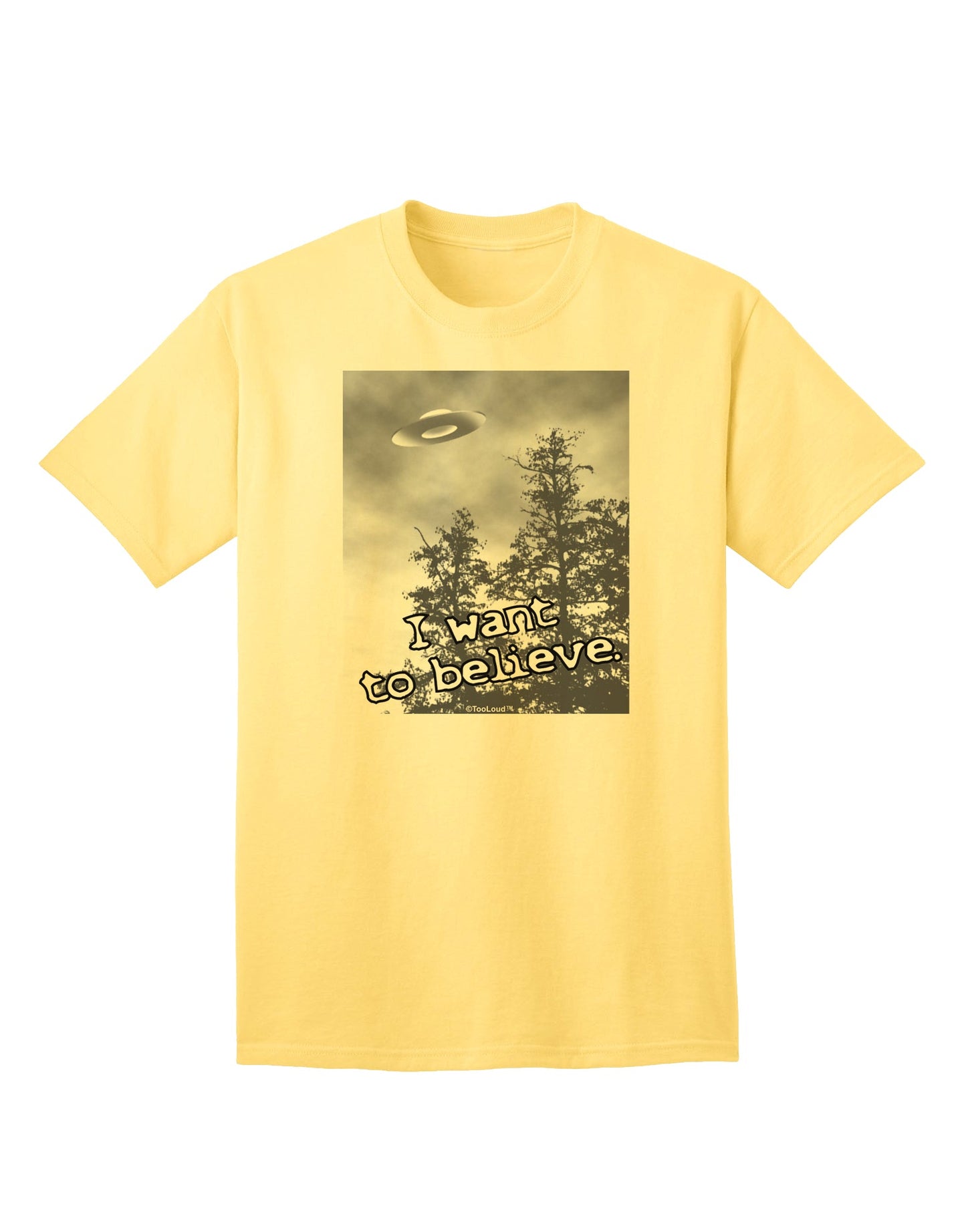 UFO Adult T-Shirt by TooLoud: Embrace the Extraterrestrial Enigma-Mens T-shirts-TooLoud-Yellow-Small-Davson Sales