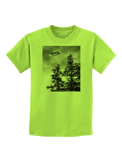 UFO Sighting - Extraterrestrial Childrens T-Shirt by TooLoud-Childrens T-Shirt-TooLoud-Lime-Green-X-Small-Davson Sales