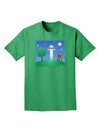 UFO Stopping At an Out-house Adult Dark T-Shirt by TooLoud-Mens T-Shirt-TooLoud-Kelly-Green-Small-Davson Sales