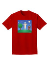 UFO Stopping At an Out-house Adult Dark T-Shirt by TooLoud-Mens T-Shirt-TooLoud-Red-Small-Davson Sales