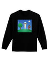 UFO Stopping At an Out-house Adult Long Sleeve Dark T-Shirt by TooLoud-TooLoud-Black-Small-Davson Sales