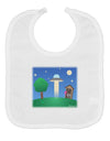 UFO Stopping At an Out-house Baby Bib by TooLoud