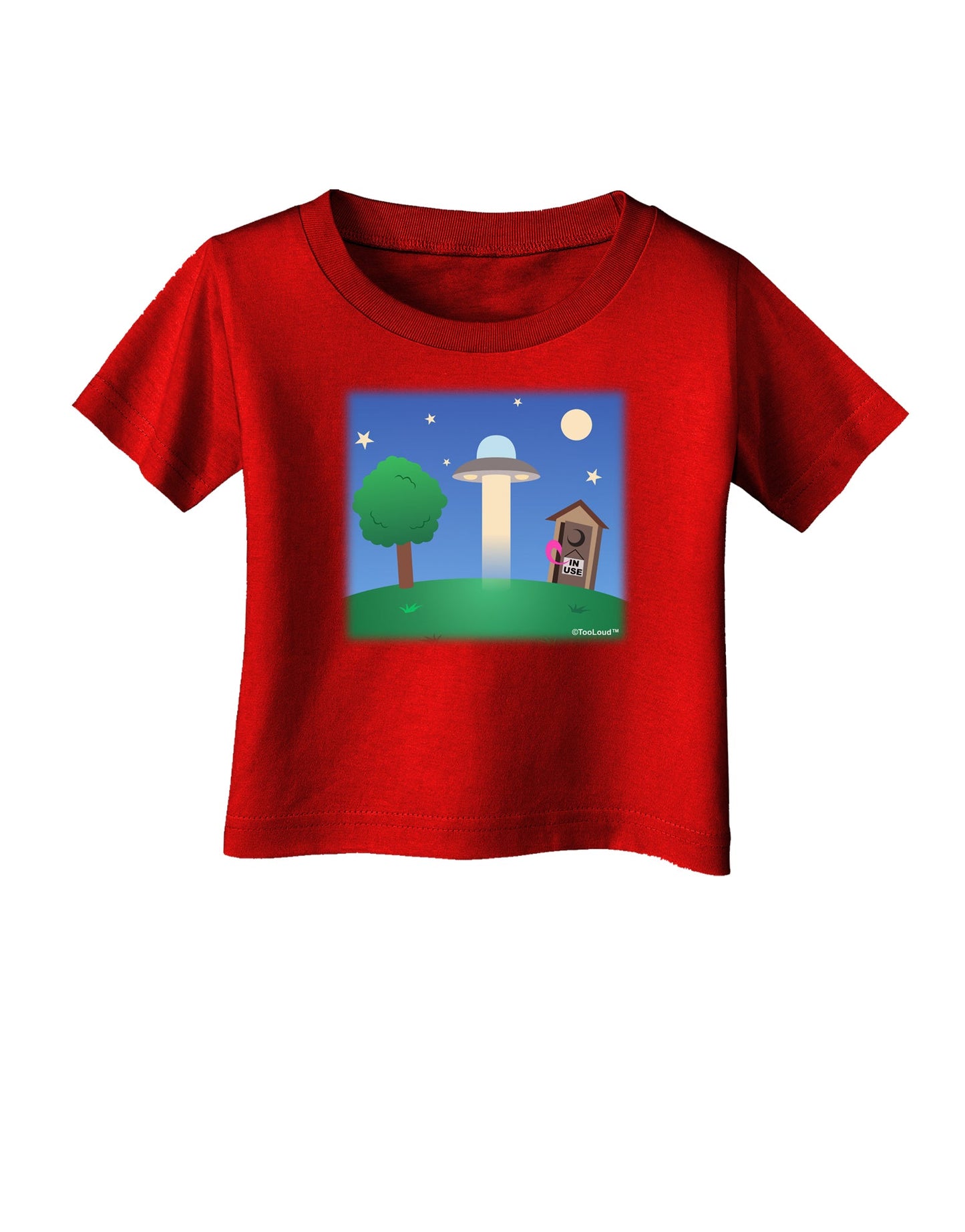 UFO Stopping At an Out-house Infant T-Shirt Dark by TooLoud-Infant T-Shirt-TooLoud-Red-06-Months-Davson Sales