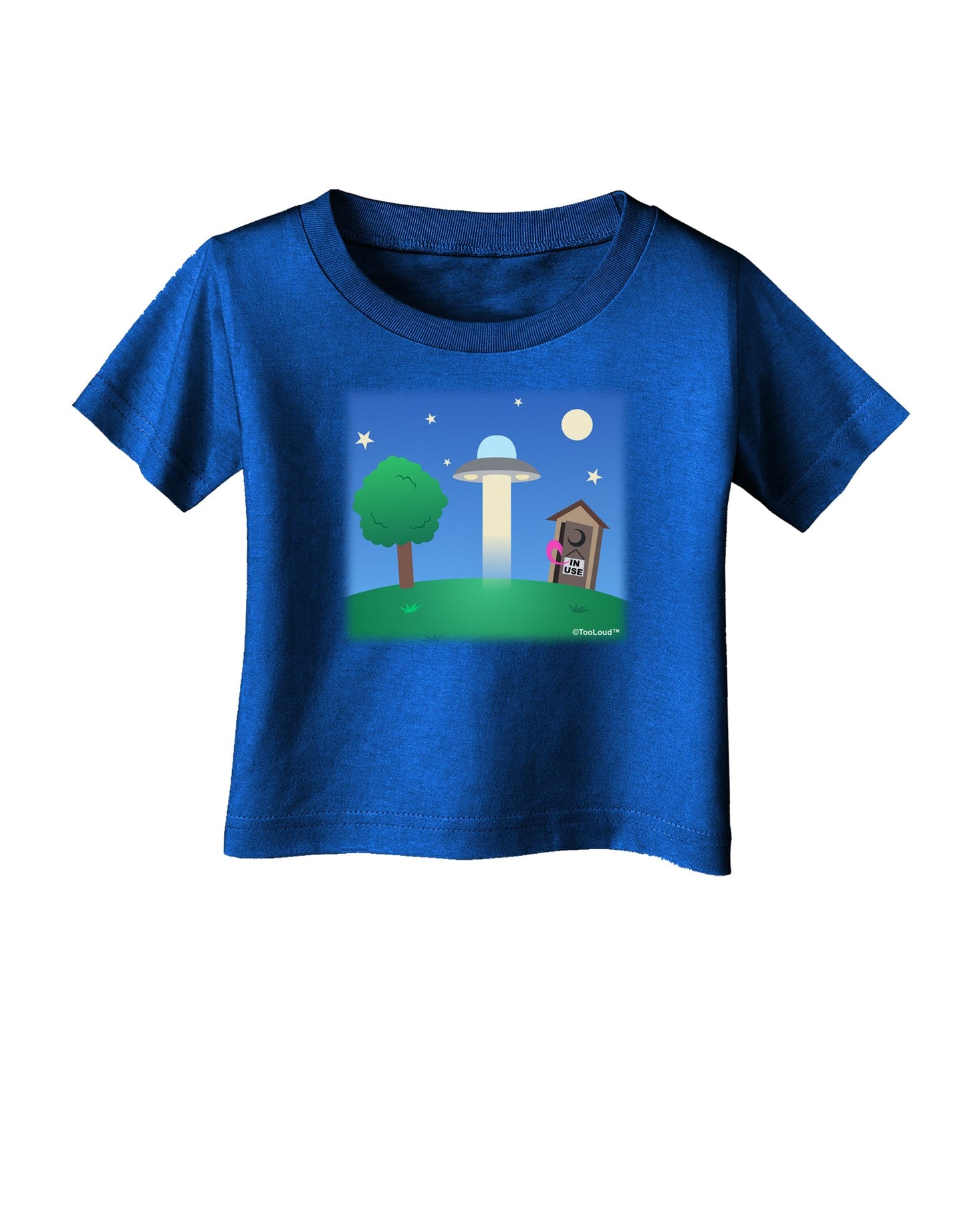 UFO Stopping At an Out-house Infant T-Shirt Dark by TooLoud-Infant T-Shirt-TooLoud-Royal-Blue-06-Months-Davson Sales