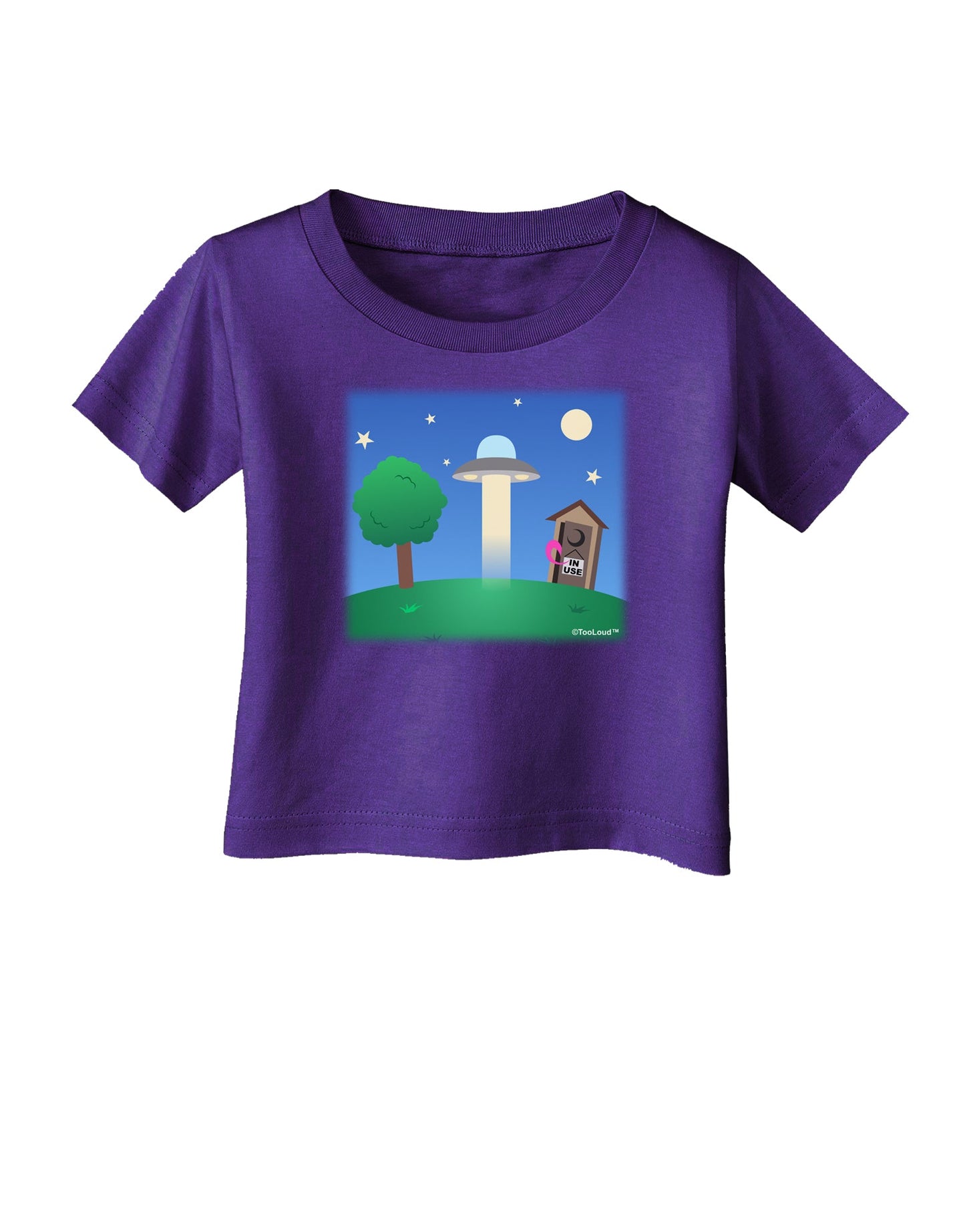 UFO Stopping At an Out-house Infant T-Shirt Dark by TooLoud-Infant T-Shirt-TooLoud-Purple-06-Months-Davson Sales