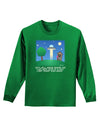 UFO Stopping At an Out-house Text Adult Long Sleeve Dark T-Shirt by TooLoud-TooLoud-Kelly-Green-Small-Davson Sales