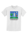 UFO Stopping At an Out-house Text Childrens T-Shirt by TooLoud-Childrens T-Shirt-TooLoud-White-X-Small-Davson Sales