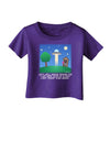 UFO Stopping At an Out-house Text Infant T-Shirt Dark by TooLoud-Infant T-Shirt-TooLoud-Purple-06-Months-Davson Sales