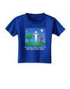 UFO Stopping At an Out-house Text Toddler T-Shirt Dark by TooLoud-Toddler T-Shirt-TooLoud-Royal-Blue-2T-Davson Sales