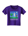 UFO Stopping At an Out-house Text Toddler T-Shirt Dark by TooLoud-Toddler T-Shirt-TooLoud-Purple-2T-Davson Sales