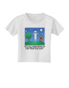 UFO Stopping At an Out-house Text Toddler T-Shirt by TooLoud-Toddler T-Shirt-TooLoud-White-2T-Davson Sales