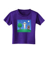 UFO Stopping At an Out-house Toddler T-Shirt Dark by TooLoud-Toddler T-Shirt-TooLoud-Purple-2T-Davson Sales