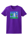 UFO Stopping At an Out-house Womens Dark T-Shirt by TooLoud-Womens T-Shirt-TooLoud-Purple-X-Small-Davson Sales