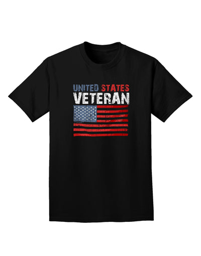 US Veteran Distressed Adult Dark T-Shirt-Mens T-Shirt-TooLoud-Black-Small-Davson Sales